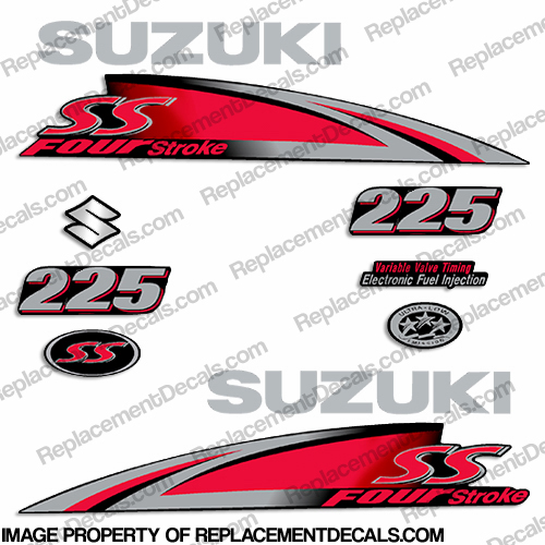 Suzuki 225hp "225SS" Decal Kit - 2013+ 