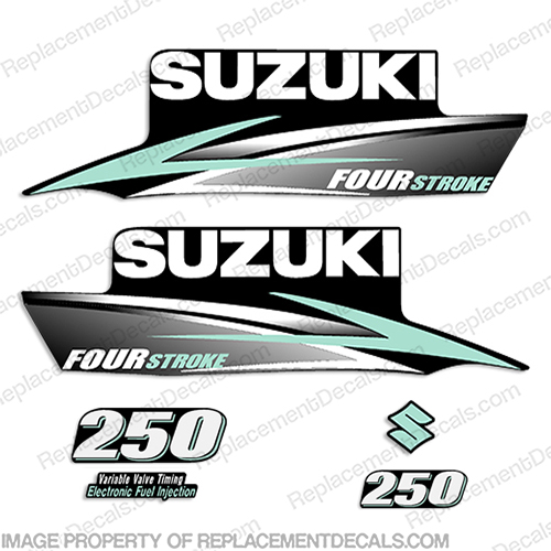 Suzuki 250hp FourStroke Decals 2010+ (Sea Foam) INCR10Aug2021