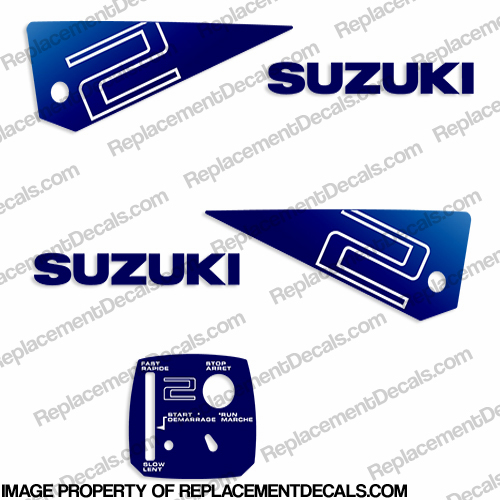 Suzuki 2hp Decal Kit - 1985-1987 (Blue) INCR10Aug2021