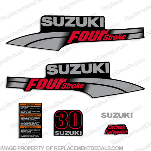 Suzuki 30hp DF30 FourStroke Decal Kit 2003 - 2009 INCR10Aug2021