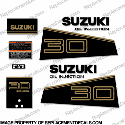 Suzuki 30hp Oil Injection Decal Kit 1993 - 1994 INCR10Aug2021