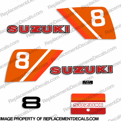 Suzuki 8hp Decal Kit INCR10Aug2021