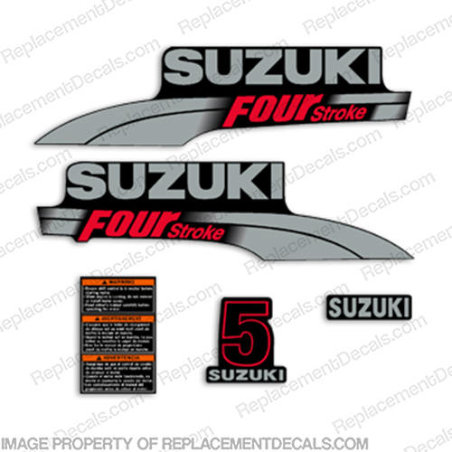 Suzuki 5hp DF5 Decal Kit 2003 - 2009 INCR10Aug2021