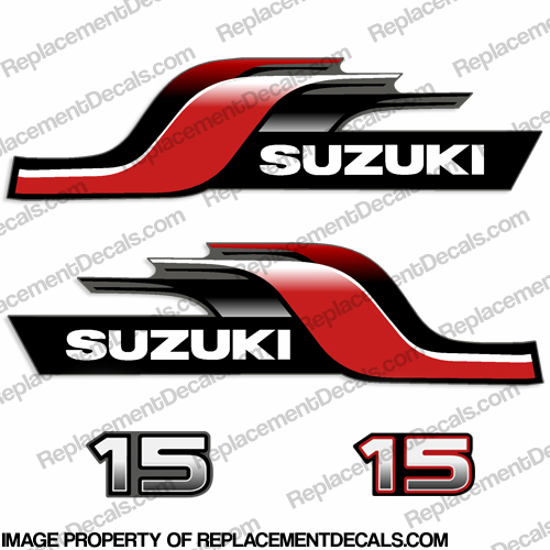 Suzuki DT15 15hp Decal Kit - 1998 INCR10Aug2021