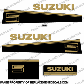 Suzuki 5hp DT5 Decal Kit - Late 80s to Early 90s INCR10Aug2021