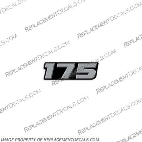 2017 Style Suzuki "175" Decal - Black suzuki, 175, 175hp, 2017, 2018, 2019, 2020, new, style, decal, decals, set, kit, stickers, outboard, engine, motor, fourstroke, silver, black, "175"