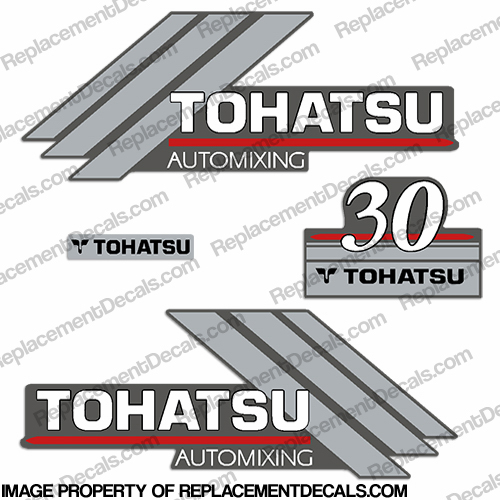 Tohatsu 30hp AutoMixing Decal Kit INCR10Aug2021