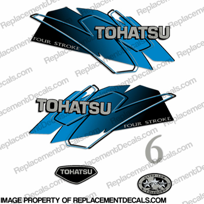 Tohatsu 6hp Decal Kit - Blue INCR10Aug2021