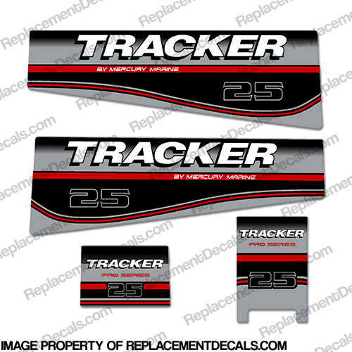 Tracker 25hp Engine Decal kit INCR10Aug2021
