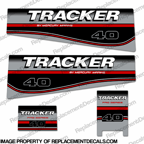 Tracker 40hp Engine Decal kit INCR10Aug2021