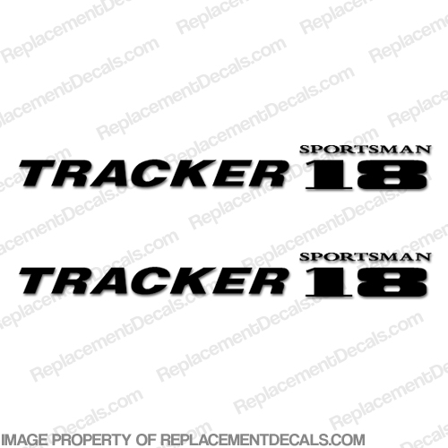 Tracker Sportsman 18 Boat Logo Decals - Any Color! INCR10Aug2021