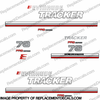 Evinrude 1981 Tracker 70hp Decal Kit - Red INCR10Aug2021