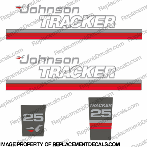 Johnson 1989 - 1990 Tracker 25hp Decal Kit INCR10Aug2021