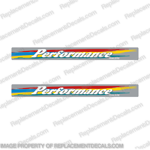 Performance Boat Trailer Decals (Set of 2) with White Lettering trailer, decals, performance, boat, trailers, logo, stickers, white