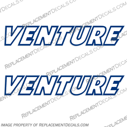 Venture Boat Trailer Decals - 2 Color! venture, boat, trailer, logo, decals, decal, set, of, 2, any, color, stickers, name, 
