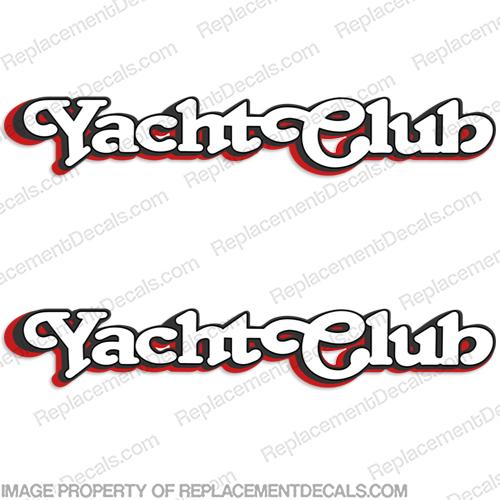 Yacht Club Trailer Decals (Set of 2) trailer, decals, yacht, club, pwc, jet, ski, waverunner, stickers, INCR10Aug2021