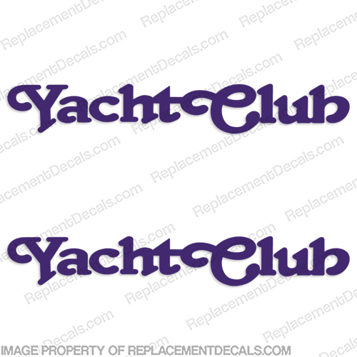 Yacht Club Trailer Decals (Set of 2) Any Color trailer, decals, yacht, club, pwc, jet, ski, waverunner, stickers, INCR10Aug2021