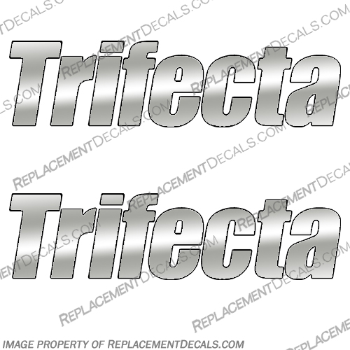 Trifecta Boats Logo Decal - 2 Colors! Trifecta, Boats, Boat, Logo, Decal, Decals, 2, Color, 2 Color, 2 Colors
