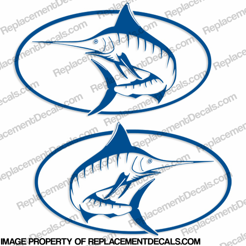 Trophy Boats "Marlin" Logo Decal (Set of 2) - Any Color! INCR10Aug2021