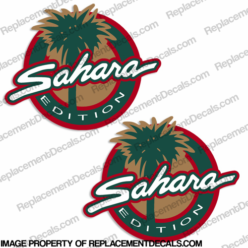 Sticker 3.25" Wrangler Full Color p54 2 Pair of Sahara Edition Jeep Decal 