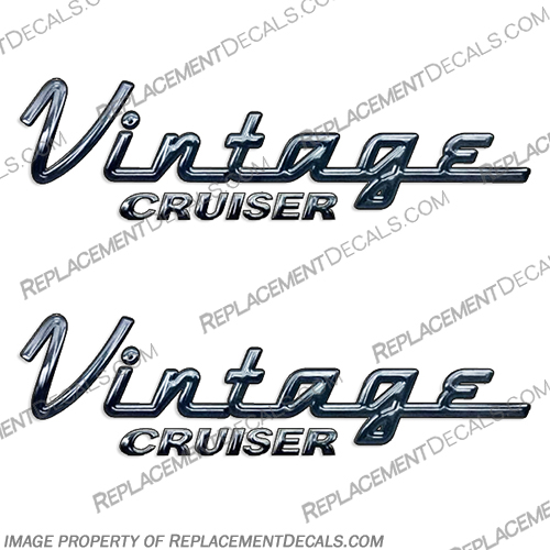 Vintage Cruiser by Gulfstream RV Decals (Set of 2) vintage, cruiser, by, gulfstream, new, rv, motorhome, camper, travel, trailer, decals, stickers, kit