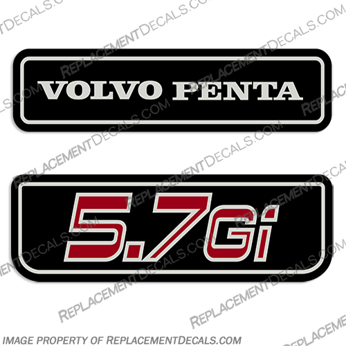 Volvo Penta 5.7Gi Engine Cover Decals volvo, penta, 5.7gl, 5.7, gl, engine, cover, motor, boat, decals, set, stickers, stern, drive, outdrive, outboard, 5.7Gi, Gi