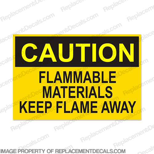 Warning Label Decal - Flammable Materials INCR10Aug2021