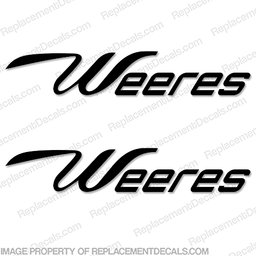 Weeres Pontoon Boat Logo Decals - Any Color! weeres, INCR10Aug2021