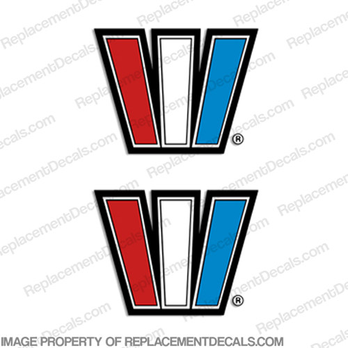 Wellcraft Boat Decals "W" Logo (Set of 2)  INCR10Aug2021