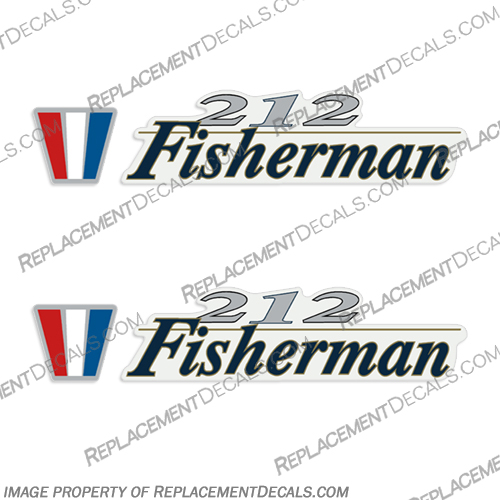 Wellcraft 212 Fisherman Boat Decals (Set of 2) wellcraft, boats, boat, decal, sticker, kit, set, decals, 212, fisherman, boat, stickers