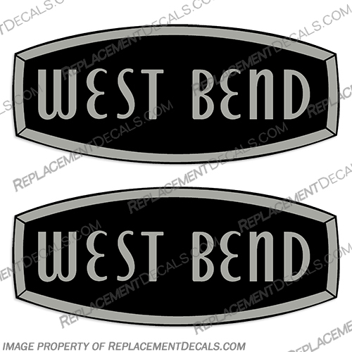 West Bend Vintage Outboard Motor Decals West, Bend, Vintage, Outboard, Motor, Decal, Decals, Kit,