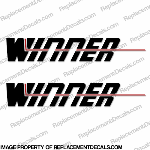 Winner Boat Logo Decals - Style 1 (Set of 2) INCR10Aug2021