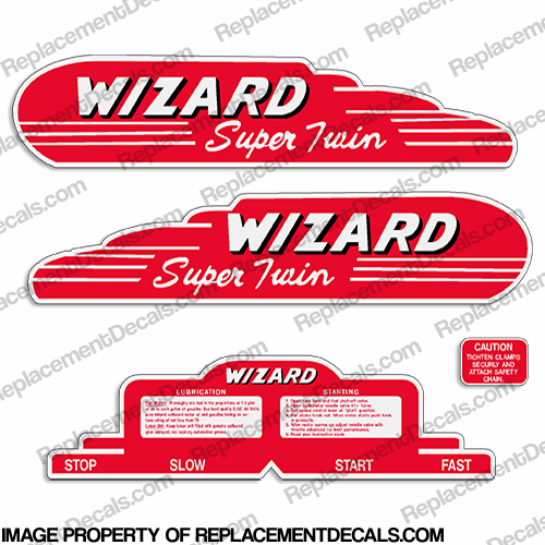 Wizard/Western Auto 6hp (WF-4) Decal Kit - 1949 INCR10Aug2021