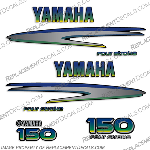 Yamaha 150hp 4-Stroke Decals - Custom Mahi!  fourstroke, 4 stroke, 4-stroke, four-stroke, four stroke, 150, 150hp, yamaha, custom, mahi, colors, set, stickers, decals, decal, boat, outboard