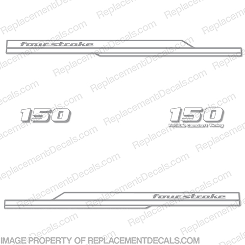 Yamaha 150hp FourStroke Decal Kit - Any Color! - 2008+ (PARTIAL KIT) one, color, 150, four, stroke, 4, 2008, 2009, 2010, 2011, 2012, 2013, 2014, 2014, 2015, 2016, 2017, 2018, INCR10Aug2021