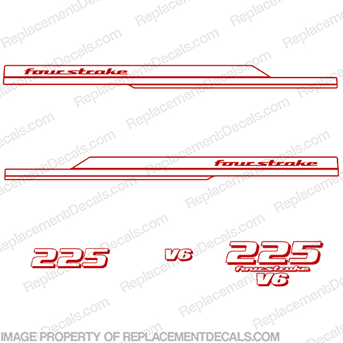 Yamaha 225hp FourStroke Decal Kit - Any Color! - 2008+ (Partial Kit) Yamaha, Outboard, Sticker, one, color, 225, four, stroke, 4, 2008, 2009, 2010, 2011, 2012, 2013, 2014, 2014, 2015, 2016, 2017, 2018, INCR10Aug2021