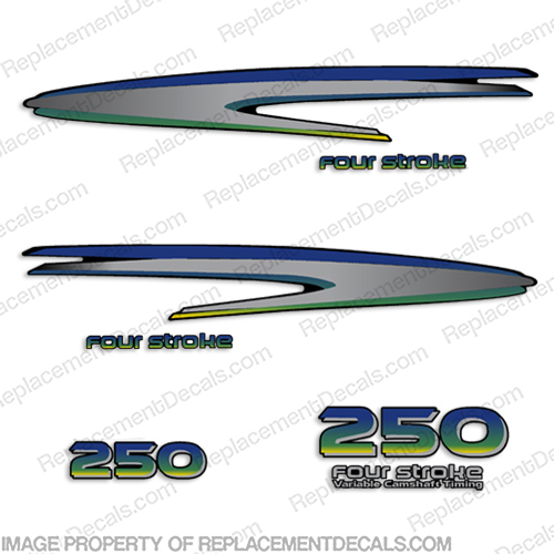 Yamaha 250hp 4-Stroke Decals - Custom Mahi! (Partial Kit) fourstroke, 4 stroke, 4-stroke, four-stroke, four stroke, 250, 250 hp, INCR10Aug2021