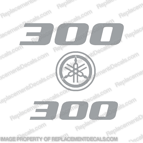 Yamaha New Style 300hp Decals - Any Color  yamaha,300,1,color,new,style,outboard,boat,motor