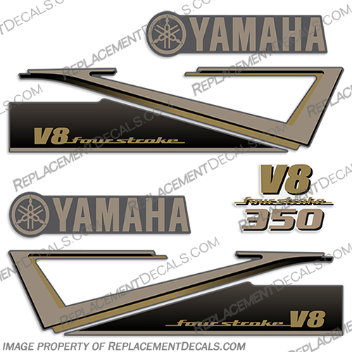 Yamaha 350hp 4-Stroke V Decal Kit - 2018 2019 2020 350, 350 hp, fourstroke, four stroke, four-stroke, v