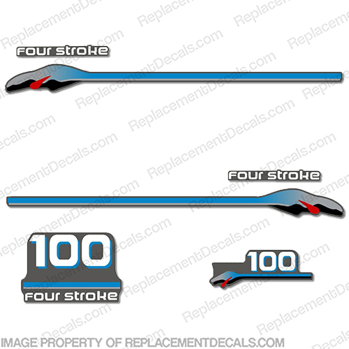 Yamaha 100hp 4-stroke 2000 Model Decals (Partial Kit) 100, 100 hp, 4 stroke, 4stroke, fourstroke, four stroke, INCR10Aug2021