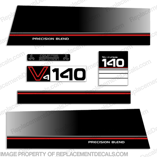 Yamaha 140hp Precision Blend Decals - Partial Kit 140, 140 hp, INCR10Aug2021