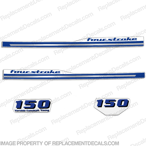 Yamaha 2013 Style 150hp Decals - White/Blue (Partial Kit) 150, hp, 2010, 2011, 2013, INCR10Aug2021