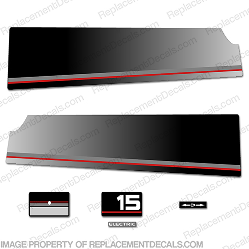 Yamaha 1985 15hp Decals (Partial Kit) 85, 15, INCR10Aug2021