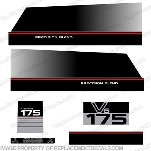 Yamaha 175hp Precision Blend Decals (Partial Kit) 175, 175 hp, INCR10Aug2021