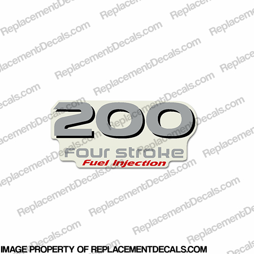 Yamaha "200 Fourstroke" Decal - Rear INCR10Aug2021