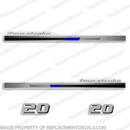 Yamaha 2010+ Style 20hp Decals (Partial Kit) 20, 2010, 2011, 2012, 2014, 2013, 2015, 2016, 2017, 2018, 2019, INCR10Aug2021