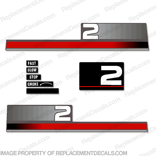 Yamaha 1997 2hp Decals (Partial Kit) 97, 2, INCR10Aug2021