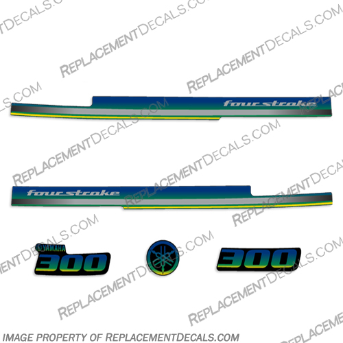 Yamaha 2010+ 300hp FourStroke Decals - Mahi yamaha, 300, 2010, 2011, 2008, 2009, 2012, 2013, 2014, 2015, 2016, 2017, V6, Mahi, decals, stickers, 300 hp, 300hp, fourstroke, 4stroke, kit, set, 
