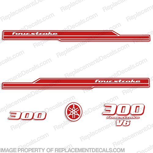 Yamaha 2010 Style 300hp Decals - Any Color (Reverse) - Partial Kit 300, INCR10Aug2021