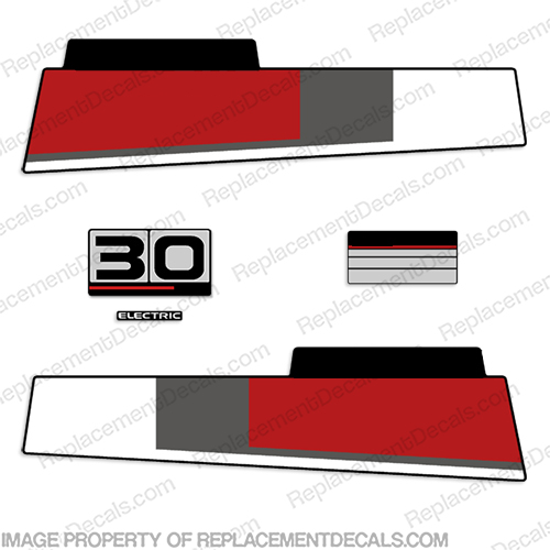 Yamaha 1984 - 1987 30hp Decal Kit (Partial Kit) 84, 85, 86, 87, 30, INCR10Aug2021
